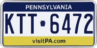 PA license plate KTT6472