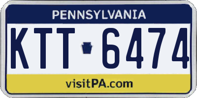 PA license plate KTT6474