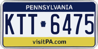 PA license plate KTT6475