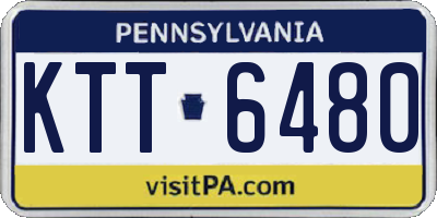 PA license plate KTT6480