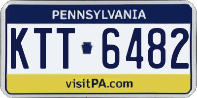 PA license plate KTT6482