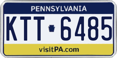PA license plate KTT6485