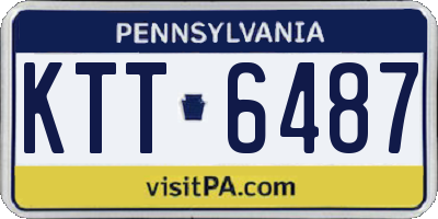 PA license plate KTT6487