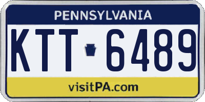 PA license plate KTT6489