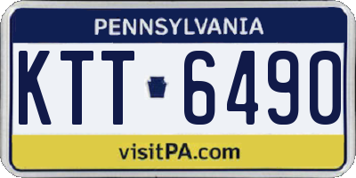 PA license plate KTT6490