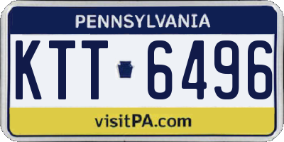 PA license plate KTT6496