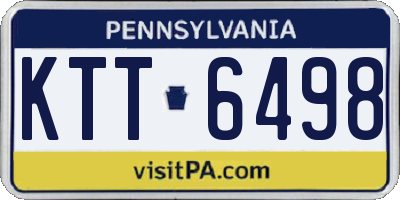 PA license plate KTT6498