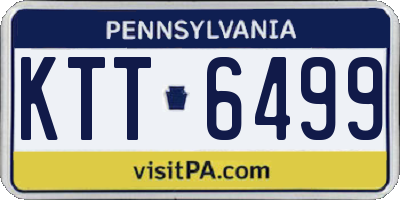 PA license plate KTT6499