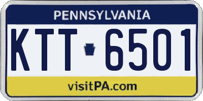 PA license plate KTT6501