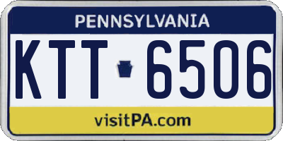 PA license plate KTT6506