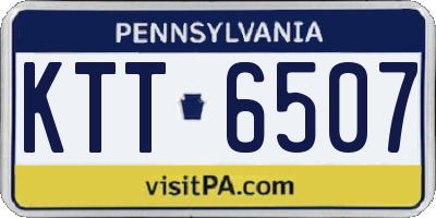 PA license plate KTT6507