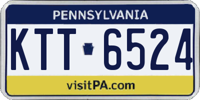 PA license plate KTT6524