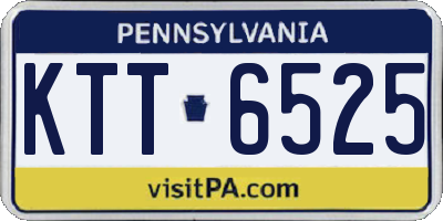 PA license plate KTT6525