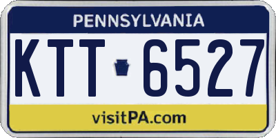 PA license plate KTT6527