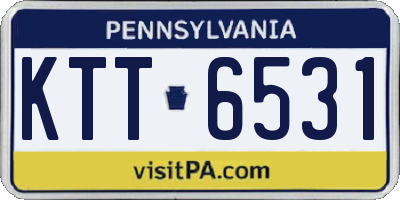 PA license plate KTT6531