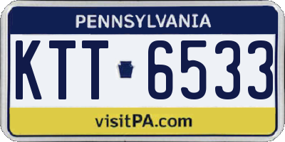 PA license plate KTT6533
