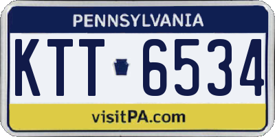 PA license plate KTT6534