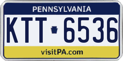 PA license plate KTT6536