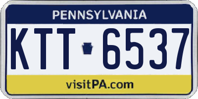 PA license plate KTT6537