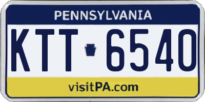 PA license plate KTT6540