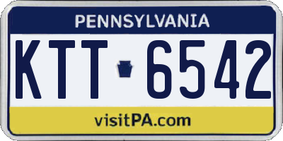 PA license plate KTT6542