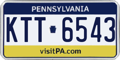 PA license plate KTT6543