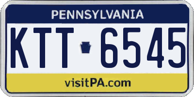 PA license plate KTT6545