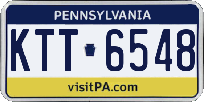 PA license plate KTT6548