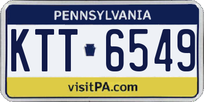 PA license plate KTT6549