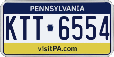 PA license plate KTT6554