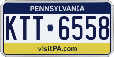 PA license plate KTT6558