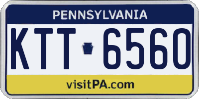 PA license plate KTT6560