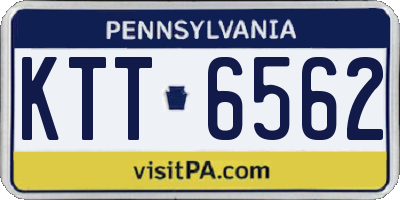 PA license plate KTT6562