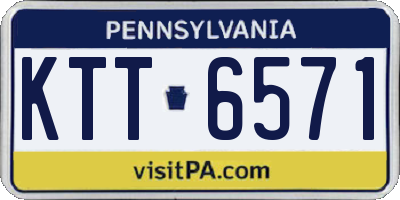 PA license plate KTT6571