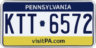 PA license plate KTT6572
