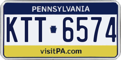PA license plate KTT6574