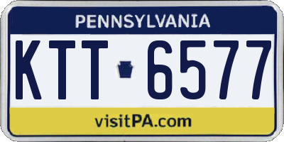 PA license plate KTT6577
