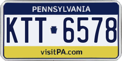 PA license plate KTT6578