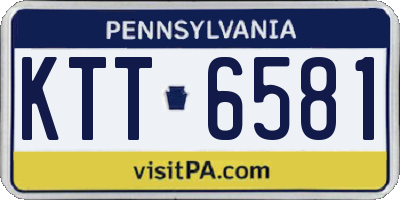 PA license plate KTT6581