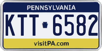 PA license plate KTT6582