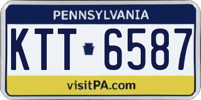 PA license plate KTT6587