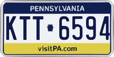 PA license plate KTT6594