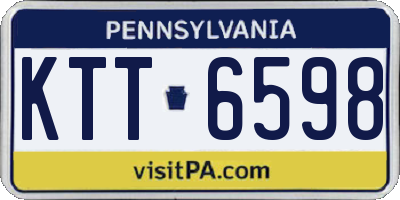 PA license plate KTT6598