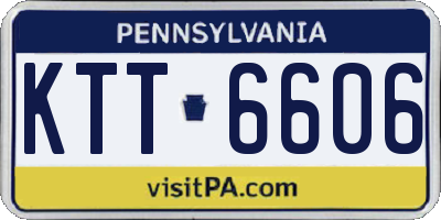 PA license plate KTT6606