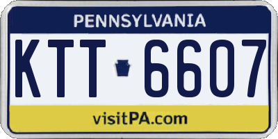PA license plate KTT6607