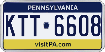 PA license plate KTT6608