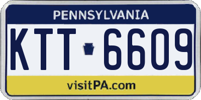PA license plate KTT6609