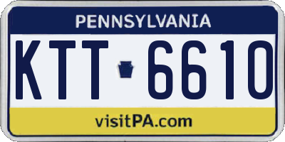 PA license plate KTT6610