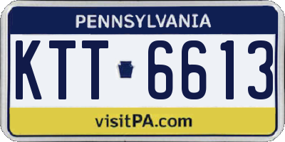 PA license plate KTT6613