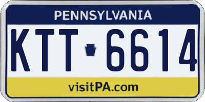 PA license plate KTT6614